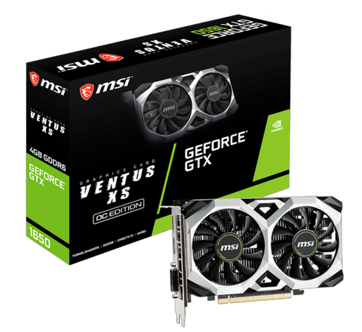 [01073] TARJETA DE VIDEO MSI GTX 1650 D6 4GB DDR6 VENTUS XS OCV3