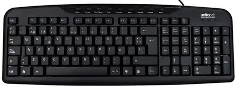 [01030] TECLADO UNITEC U-730 MULTIMEDIA USB 2.0
